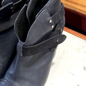 Navy Blue Rag & Bone Ankle Boots